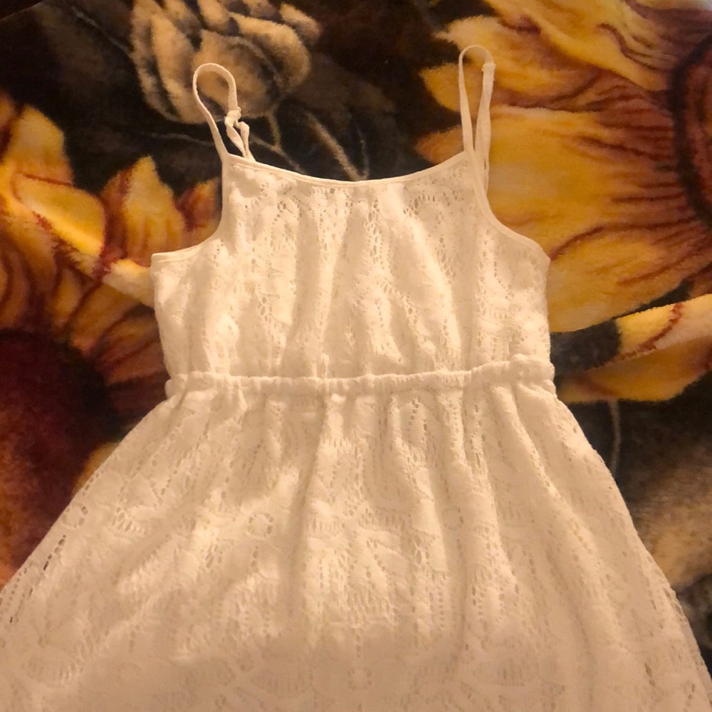 Crochet white dress